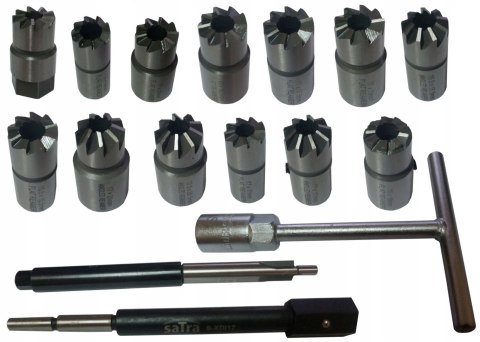 FREZY DO GNIAZD WTRYSKIWACZY WTRYSKÓW ZESTAW 17el