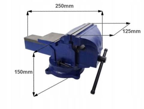 IMADŁO ŚLUSARSKIE OBROTOWE 125MM KOWADŁO SOLIDNE