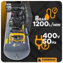 KOMPRESOR OLEJOWY 300L 8 BAR SPRĘŻARKA 400V 1200l/min + WĄŻ