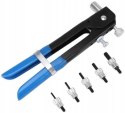 NITOWNICA RĘCZNA Z 5 KOŃCÓWKAMI DO NITONAKRĘTEK M3-M8 + 100EL NITONAKRĘTEK