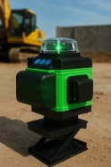 POZIOMICA LASEROWA LASER KRZYŻOWY ZIELONY SAMOPOZIOMUJĄCA 4D 360 2 BATERIE