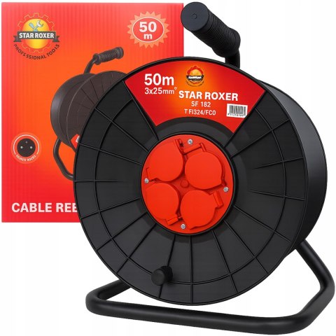 PRZEDŁUŻACZ BĘBNOWY BUDOWLANY OGRODOWY 50m 3 x 2,5mm GRUBY