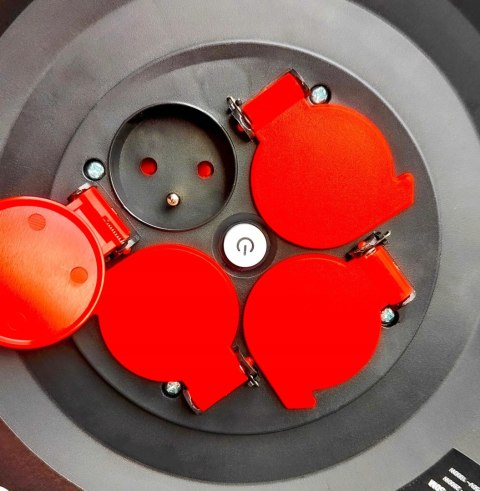 Przedłużacz bębnowy, ogrodowy MIDORI JAPAN 50 m 4 szt. gniazd czarny