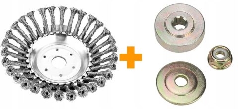 SZCZOTKA DO CZYSZCZENIA KOSTKI BRUKOWEJ DRUCIANA SKRĘCANA 200x25,4 - Wertis