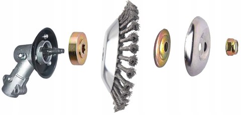 SZCZOTKA DO KOSY SPALINOWEJ SZCZOTKA DRUCIANA DO KOSY TARCZA NA CHWASTY