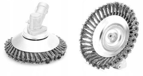 SZCZOTKA DO KOSY SPALINOWEJ SZCZOTKA DRUCIANA DO KOSY TARCZA NA CHWASTY