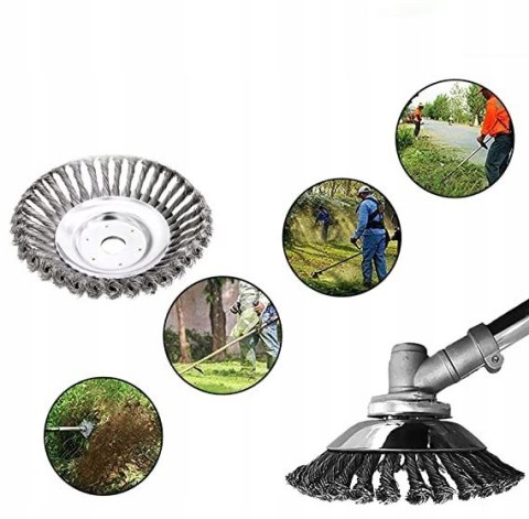 SZCZOTKA DRUCIANA DO KOSY SPALINOWEJ GŁOWICA 200mm