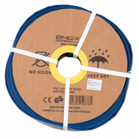 WĄŻ GUMOWY STRAŻACKI MOCNY DO WODY SZAMBA POMP 50M 2" CALE