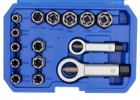 WYKRĘTAKI DO ZERWANYCH URWANYCH ŚRUB SZPILEK I NAKRĘTEK 26 ELEMENTÓW