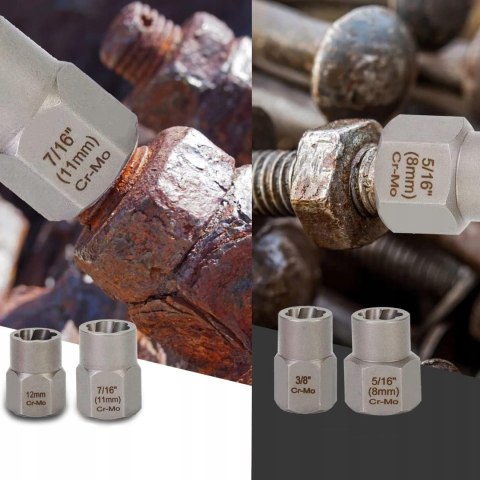 WYKRĘTAKI DO ZERWANYCH URWANYCH ŚRUB / SZPILEK I NAKRĘTEK 26 ELEMENTÓW