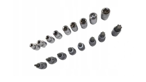 ZESTAW NASADKI NASADEK KLUCZE BITY TORX 1/2 17 EL