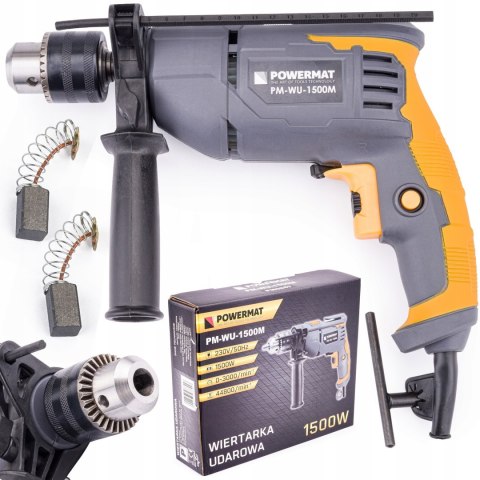 MOCNA WIERTARKA ELEKTRYCZNA UDAROWA 1500W MOC UDAR