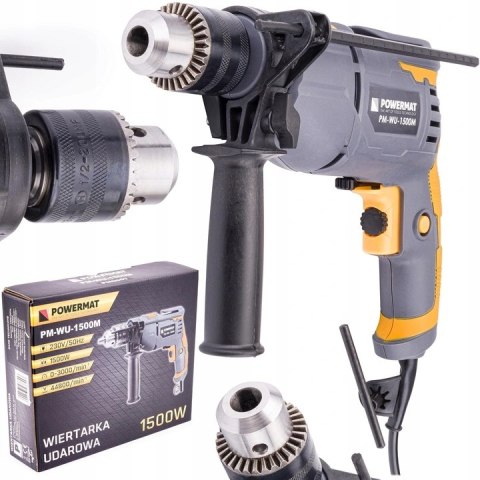 MOCNA WIERTARKA ELEKTRYCZNA UDAROWA 1500W MOC UDAR