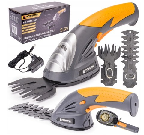 POWERMAT AKUMULATOROWE NOŻYCE TRAWY KRZEWÓW ŻYWOPŁOTU 7.2V PM-ANTK-7.2T