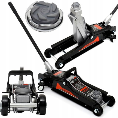 Podnośnik SAMOCHODOWY Żaba Lewarek 2,5T Guma NISKI NISKOPROFILOWY 2500KG