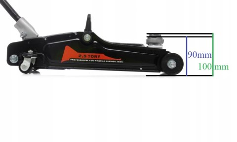 Podnośnik SAMOCHODOWY Żaba Lewarek 2,5T Guma NISKI NISKOPROFILOWY 2500KG