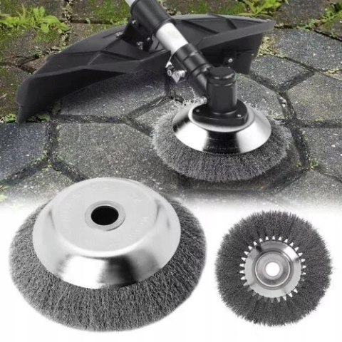 SZCZOTKA DO KOSTKI BRUKOWEJ CZYSZCZENIA MCHU KOSY PODKASZARKI 200mm 22