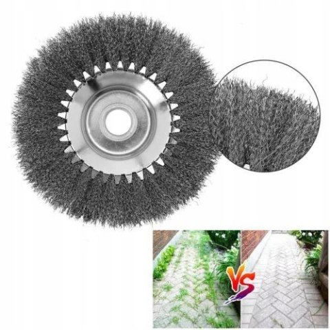 SZCZOTKA DO KOSTKI BRUKOWEJ CZYSZCZENIA MCHU KOSY PODKASZARKI 200mm 22
