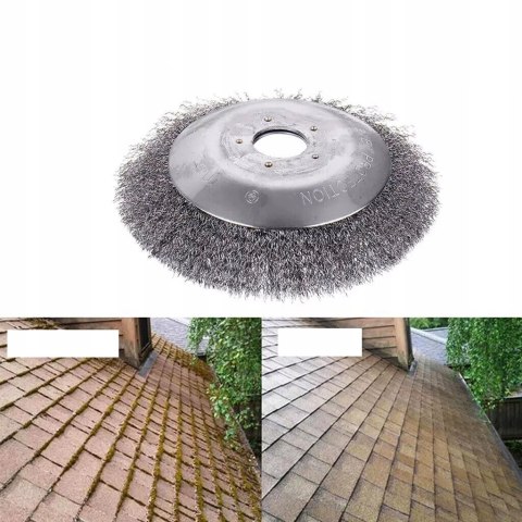 SZCZOTKA DO KOSTKI BRUKOWEJ CZYSZCZENIA MCHU KOSY PODKASZARKI 200mm 22