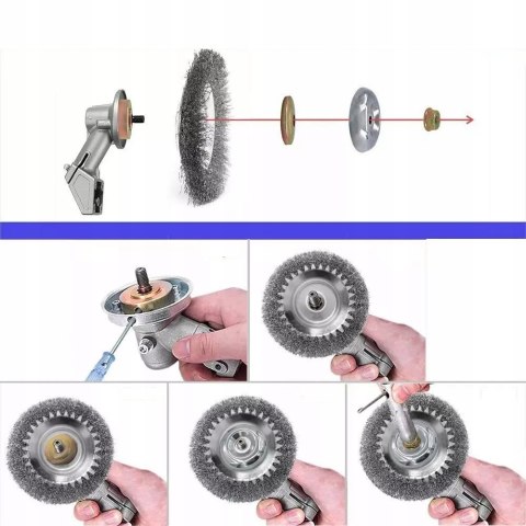 SZCZOTKA DO KOSTKI BRUKOWEJ CZYSZCZENIA MCHU KOSY PODKASZARKI 200mm 22