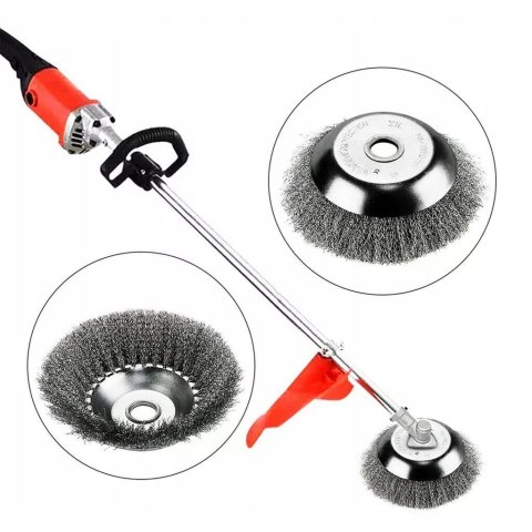 SZCZOTKA DO KOSTKI BRUKOWEJ CZYSZCZENIA MCHU KOSY PODKASZARKI 200mm 22