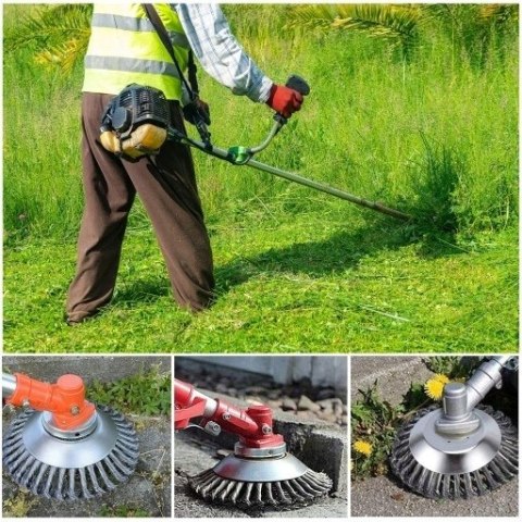 SZCZOTKA DRUCIANA DO KOSY SPALINOWEJ GŁOWICA 200mm