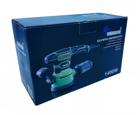SZLIFIERKA OSCYLACYJNA MIMOŚRODOWA do DREWNA METALU z REGULACJĄ 125mm 1400W