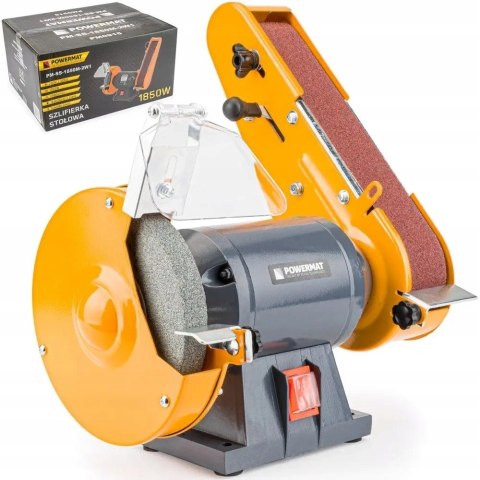 SZLIFIERKA STOŁOWA KAMIENIOWA TAŚMOWA 2W1 PODWÓJNA 1850W