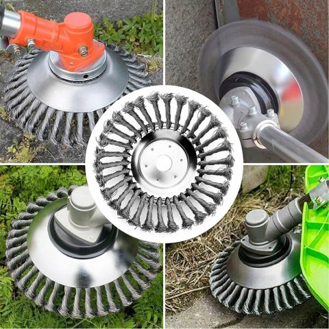 TARCZA SZCZOTKA DRUCIANA DRUCIAK DO KOSY SPALINOWEJ CHWASTÓW DRUT 15cm