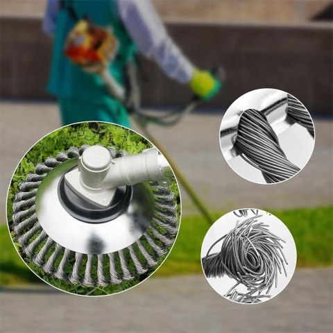 TARCZA SZCZOTKA DRUCIANA DRUCIAK DO KOSY SPALINOWEJ CHWASTÓW DRUT 15cm