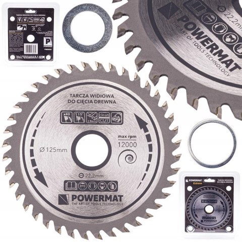 TARCZA WIDIOWA TARCZOWA WIDIA DO CIĘCIA DREWNA 125x22.2mm 40Z