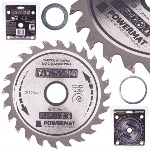 Tarcza WIDIOWA Do Drewna Piły Piła 125 x 22.2 24Z