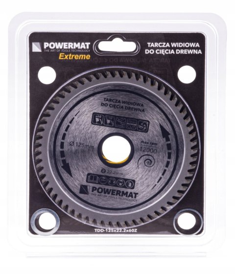 Tarcza WIDIOWA Do Drewna Piły Piła 125 x 22.2 60Z