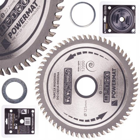 Tarcza WIDIOWA Do Drewna Piły Piła 125 x 22.2 60Z