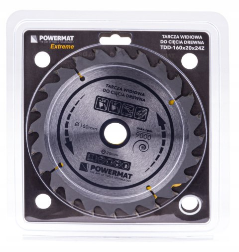 Tarcza WIDIOWA Do Drewna Piły Piła 160 x 20 mm 24Z