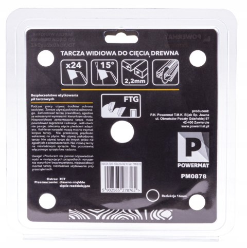 Tarcza WIDIOWA Do Drewna Piły Piła 160 x 20 mm 24Z