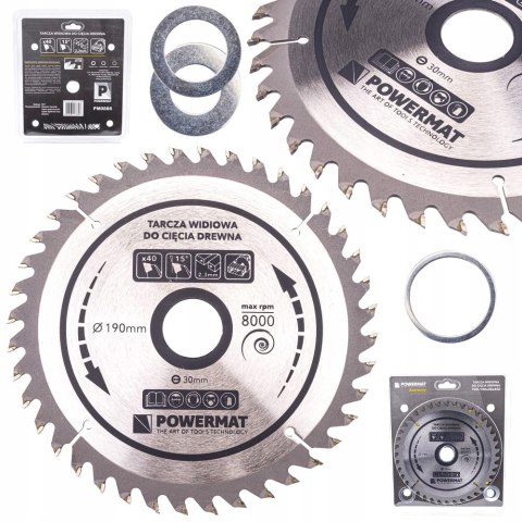 Tarcza WIDIOWA Do Drewna Piły Piła 190 x 30 mm 40Z