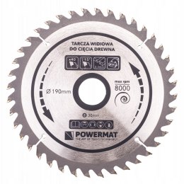 Tarcza WIDIOWA Do Drewna Piły Piła 190 x 30 mm 40Z