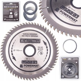 Tarcza WIDIOWA Do Drewna Piły Piła 190 x 30 mm 60Z