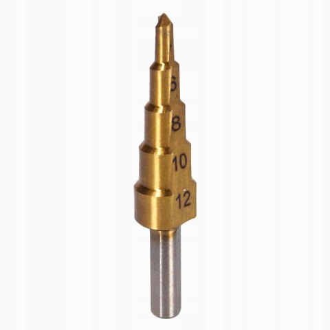 Wiertło stopniowe stożkowe choinka HSS 4-12 mm