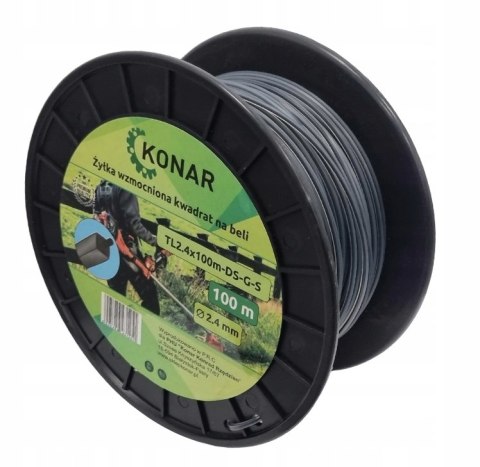 ŻYŁKA KOSY WZMACNIANA Z DRUTEM 2,7MM 100M ZBROJONA