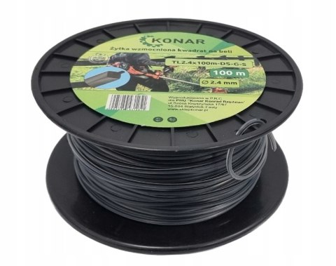 ŻYŁKA KOSY WZMACNIANA Z DRUTEM 2,7MM 100M ZBROJONA