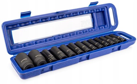 Zestaw nasadek udarowych sześciokąt 1/2cal 10-32mm