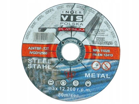 10x TARCZA DO SZLIFOWANIA DREWNA METALU 125mm