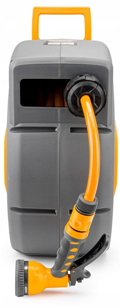 AUTOMATYCZNY BĘBEN ZWIJACZ NA WĄŻ OGRODOWY NAŚCIENNY 1/2 20m + PISTOLET PRO