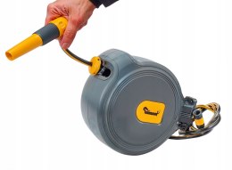 AUTOMATYCZNY BĘBEN ZWIJACZ NA WĄŻ OGRODOWY NAŚCIENNY ZWIJAK 1/2 20m MOCNY