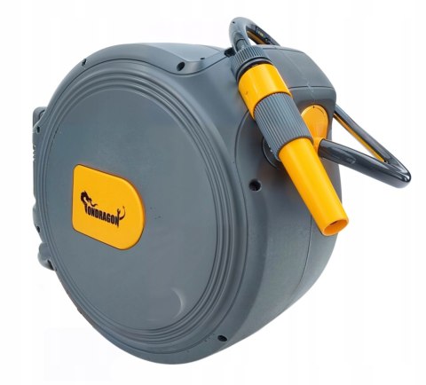 AUTOMATYCZNY BĘBEN ZWIJACZ NA WĄŻ OGRODOWY NAŚCIENNY ZWIJAK 1/2 20m MOCNY