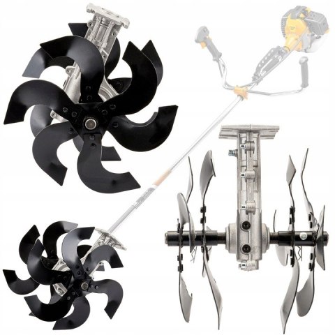 GLEBOGRYZARKA ADAPTER PRZYSTAWKA KOSA SPALINOWA 28mm 9 frezów