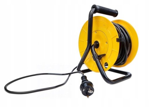 K PRZEDŁUŻACZ BĘBNOWY BUDOWLANY OGRODOWY 25M 3x2,5 KABEL NA BĘBNIE +BLOKADA