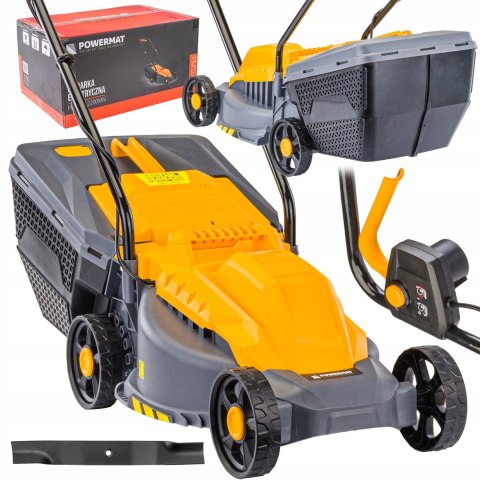 KOSIARKA ELEKTRYCZNA DO TRAWY 2200W NÓŻ 32CM LEKKA DUŻY KOSZ 30L